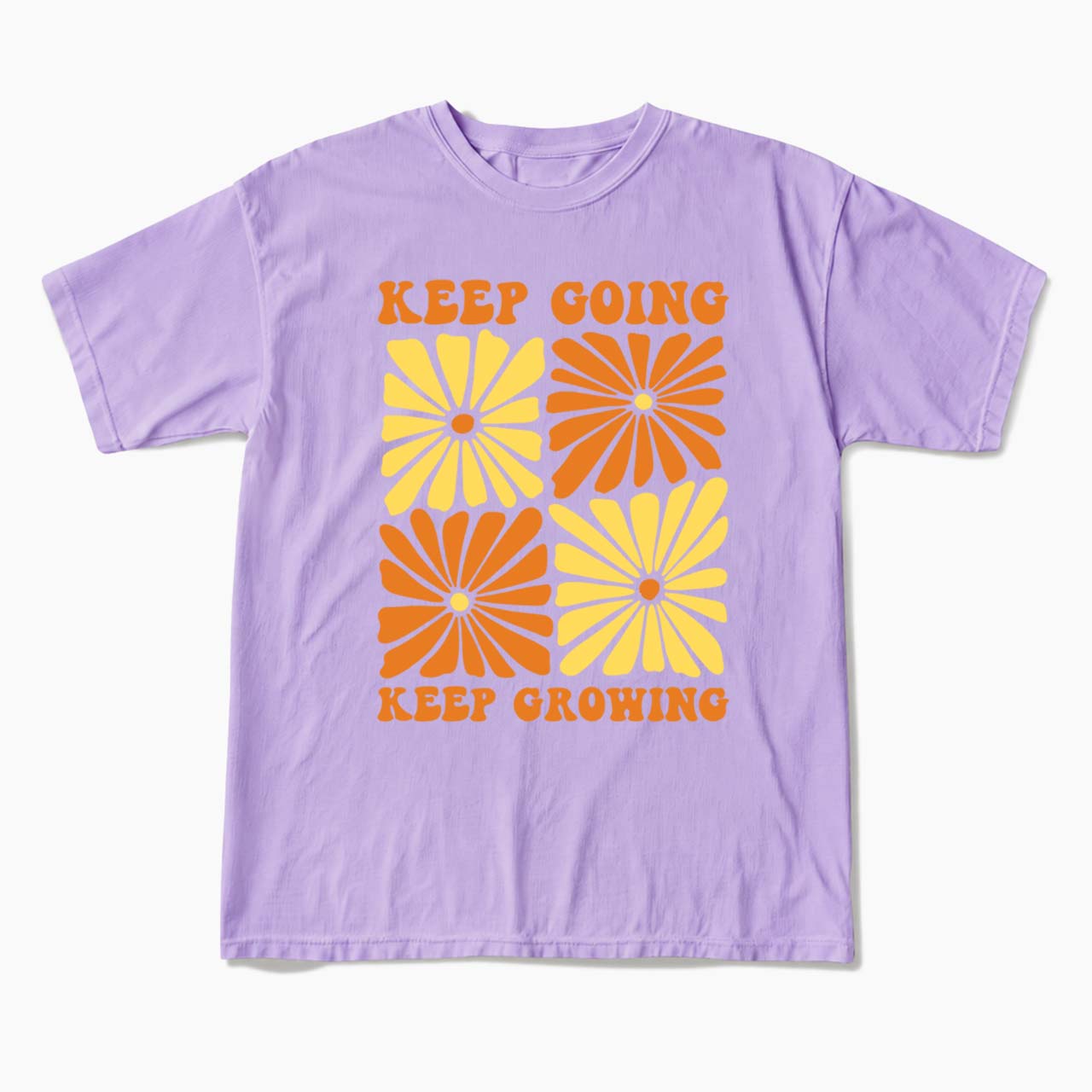 Retro Floral Keep Going Keep Growing T Shirts