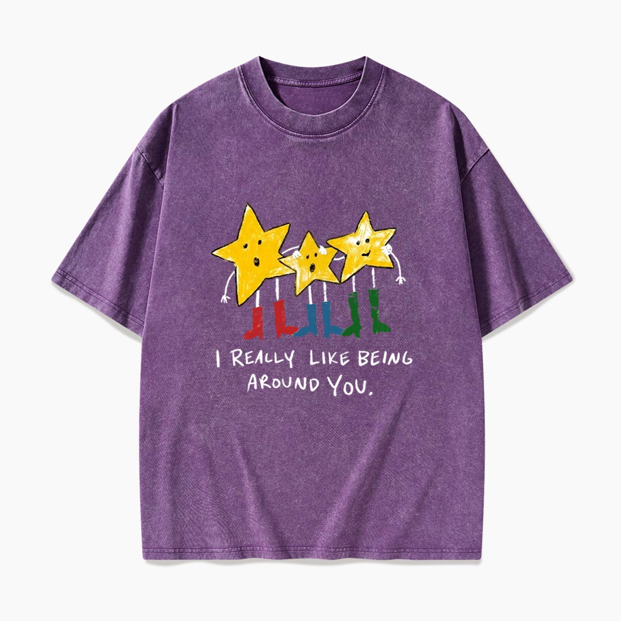 I Really Like Being Around You Washed Tees