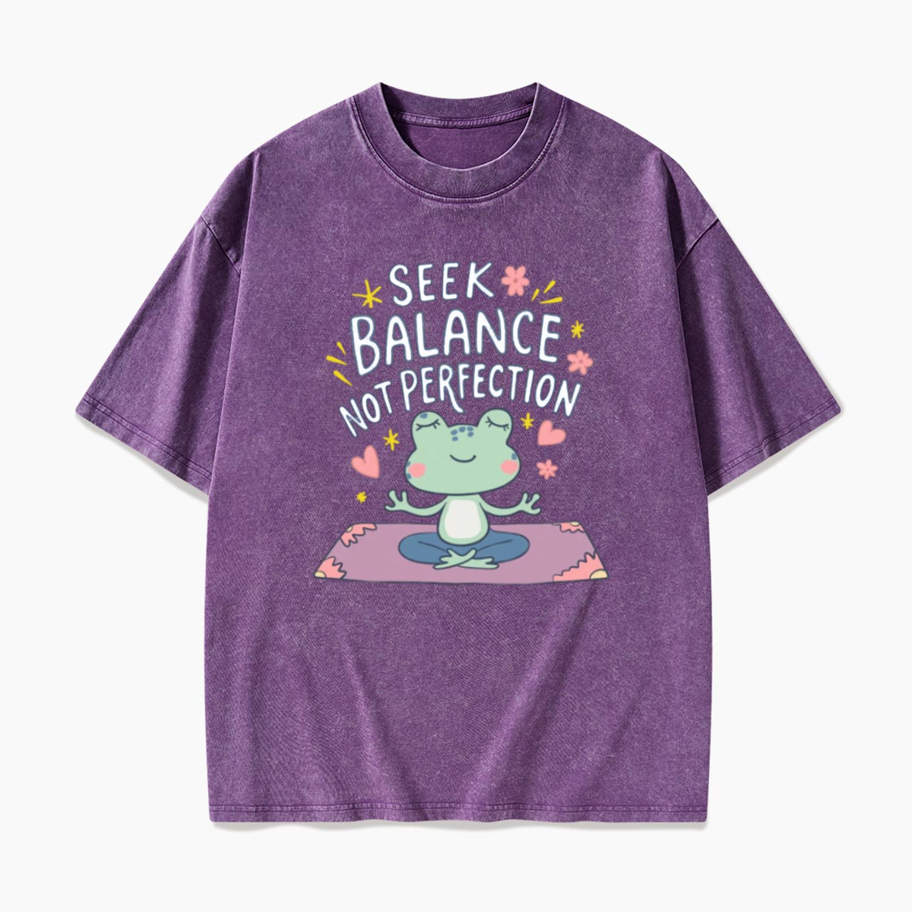 Seek Balance Not Perfection Washed Tees
