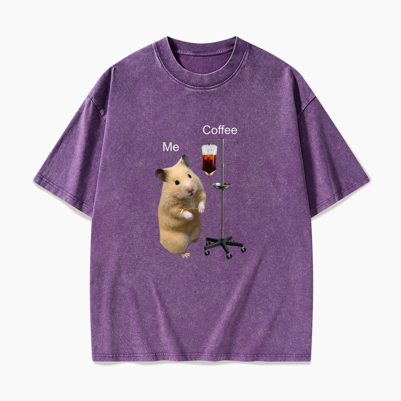 Hamster Needs Coffee Washed Tees