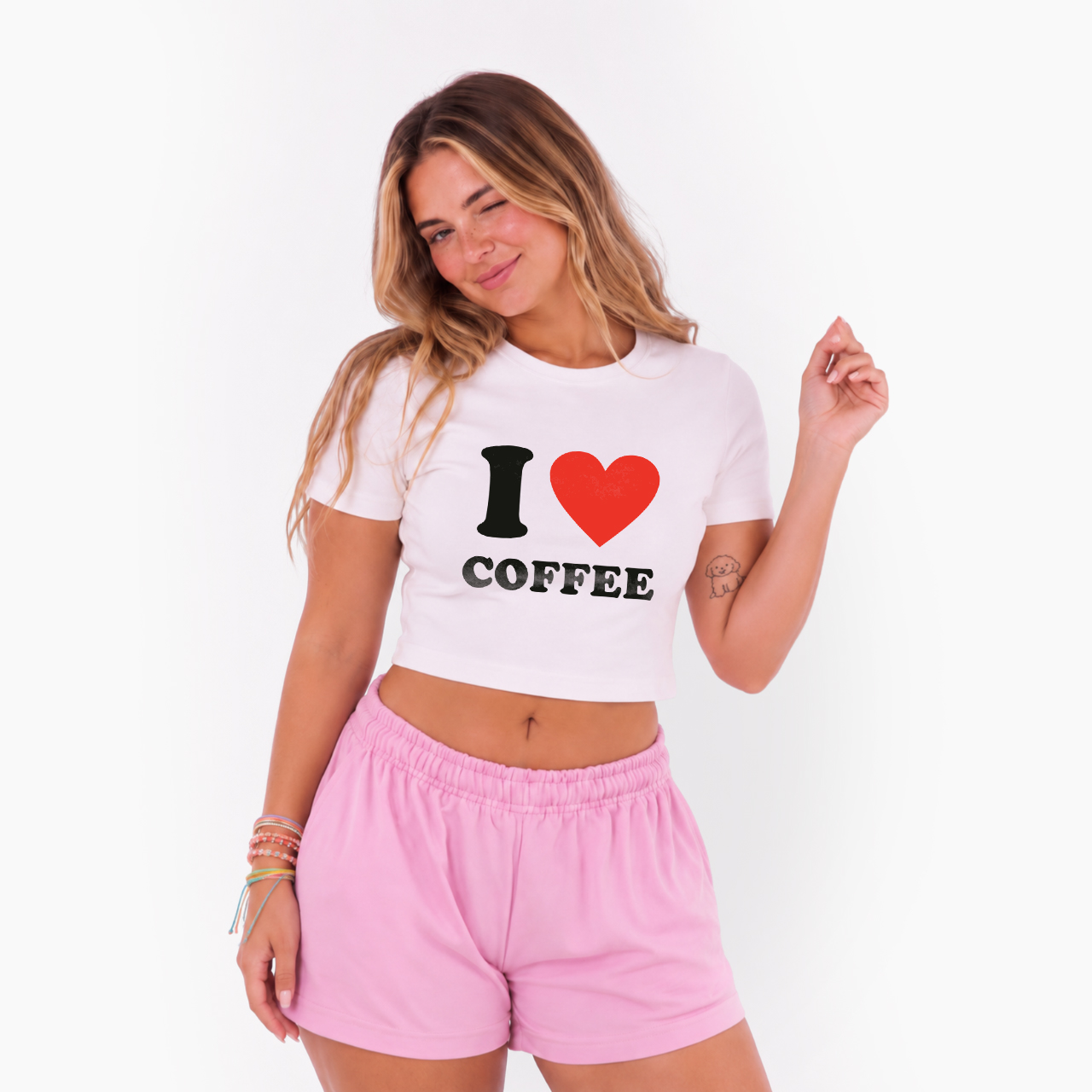 I Love COFFEE Baby Tee