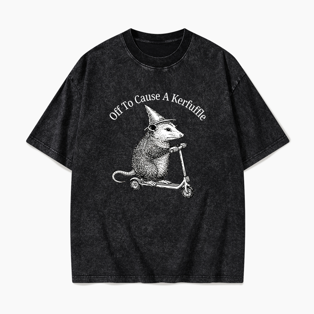 Off To Cause A Kerfuffle Opossum Washed Tees