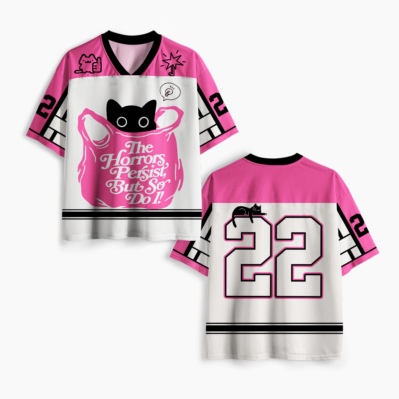Personalized The Horrors Persist But So Do I Mesh Jersey