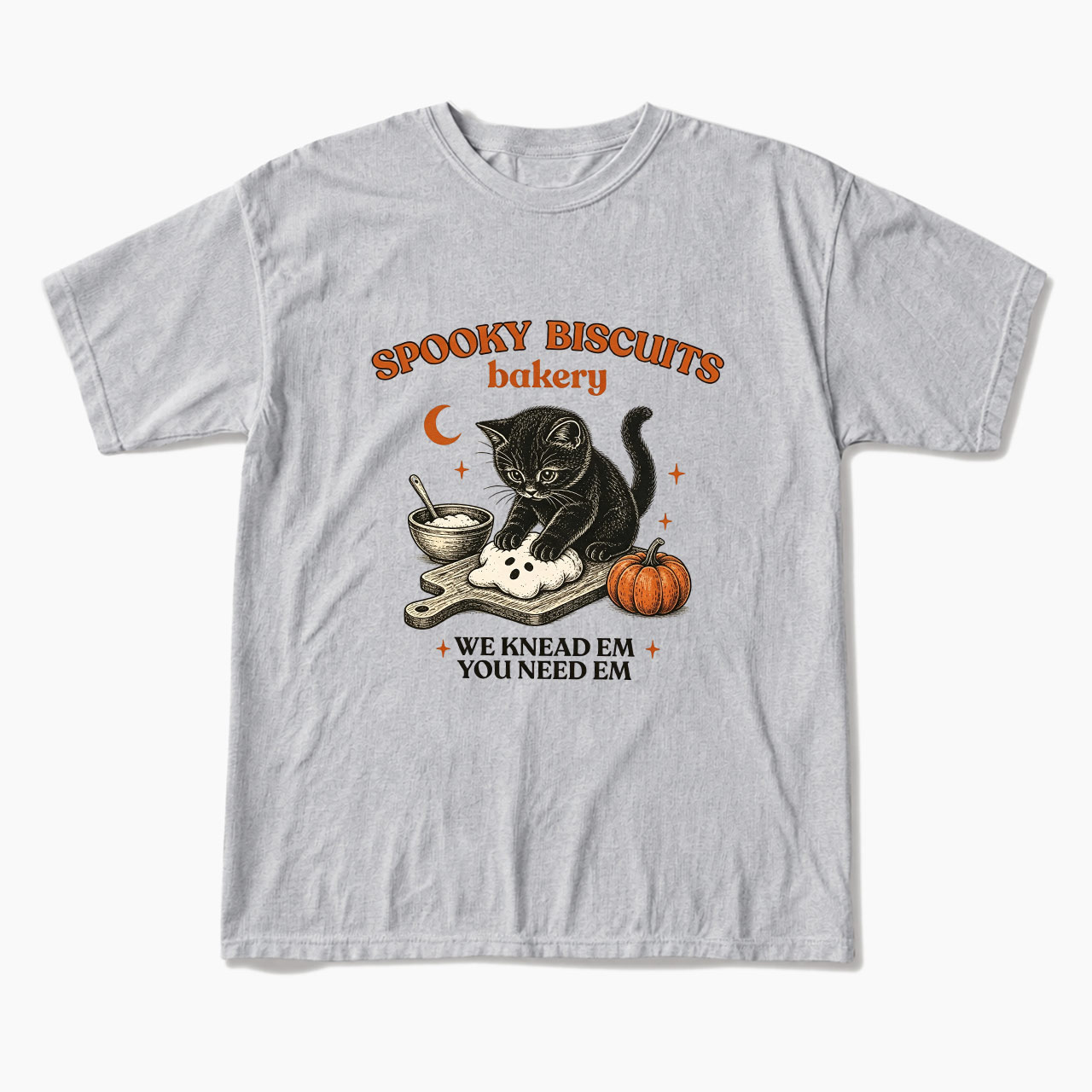Spooky Biscuits Bakery Black Cat Halloween T Shirts