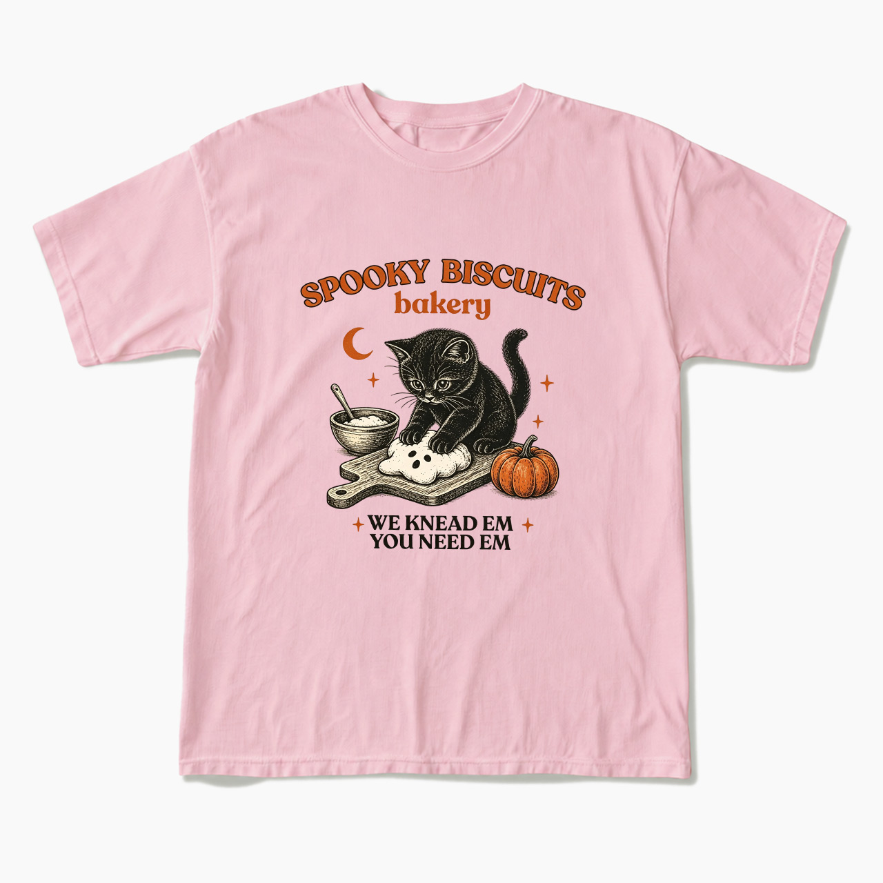 Spooky Biscuits Bakery Black Cat Halloween T Shirts