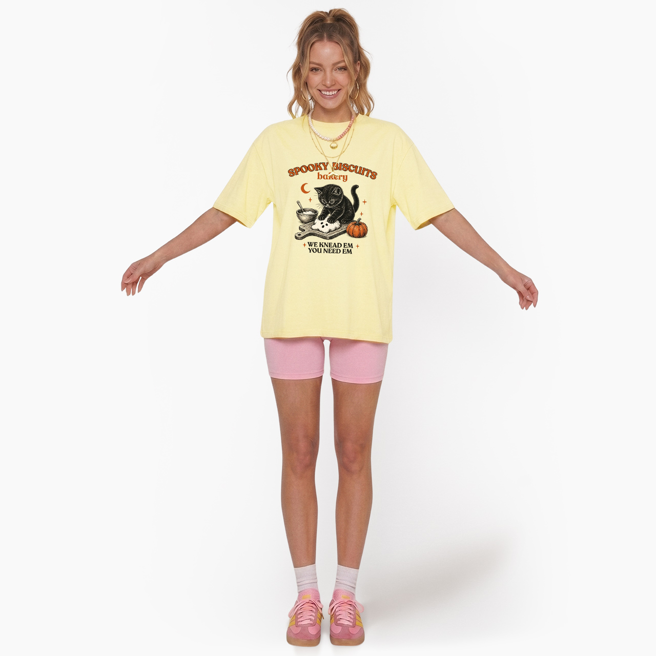 Spooky Biscuits Bakery Black Cat Halloween T Shirts