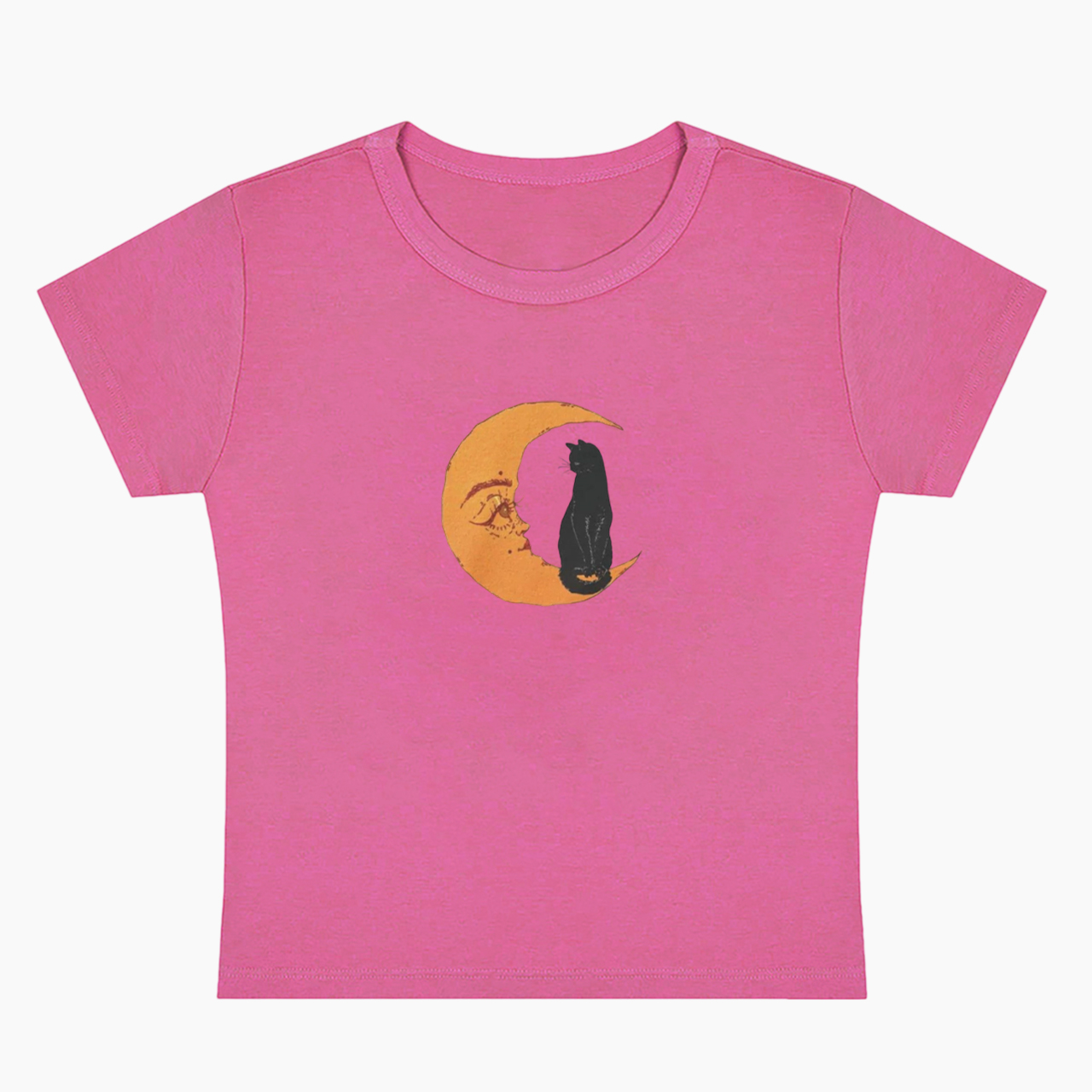 Black Cat Moon Baby Tee