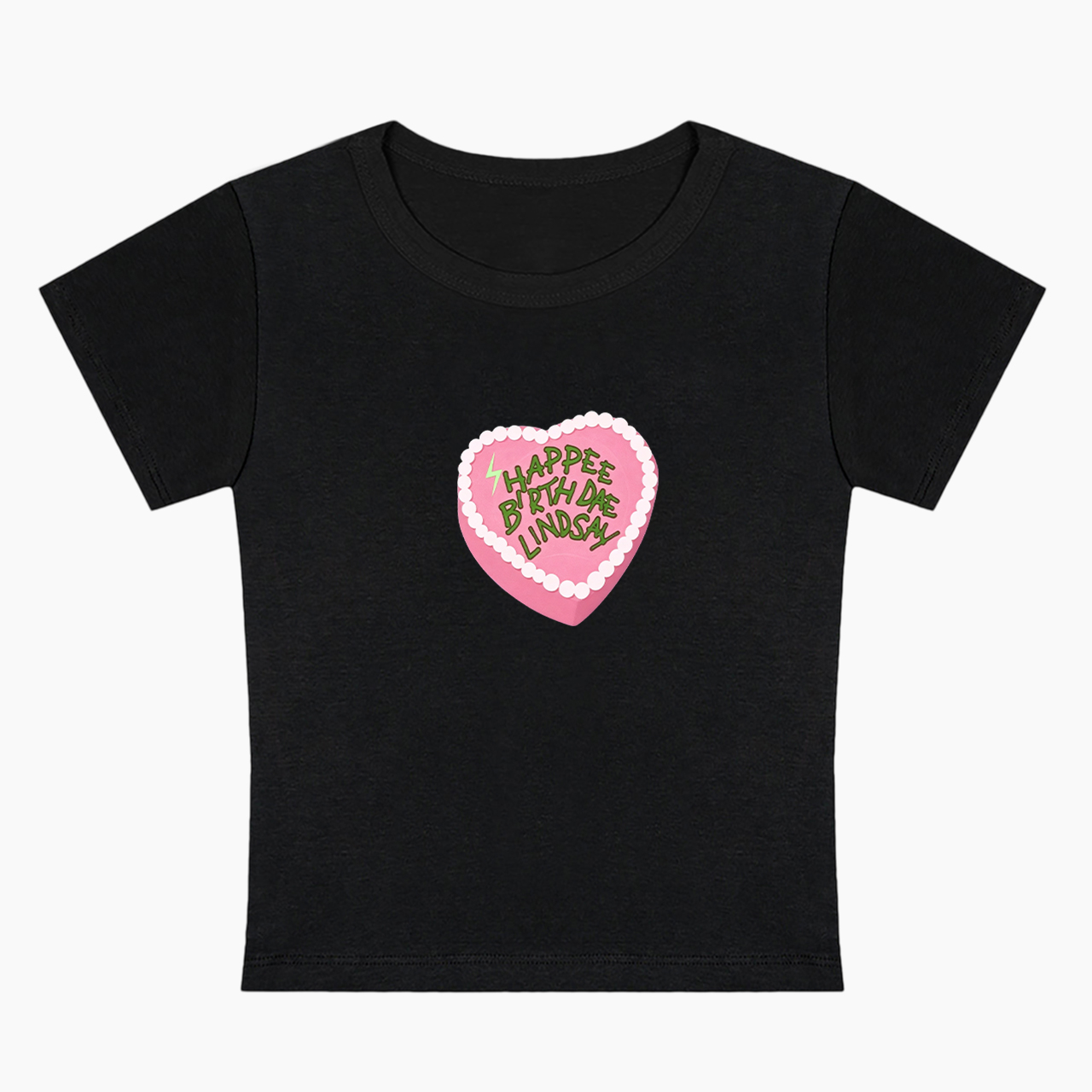 Personalized Name Happy Birthday Cake Baby Tee