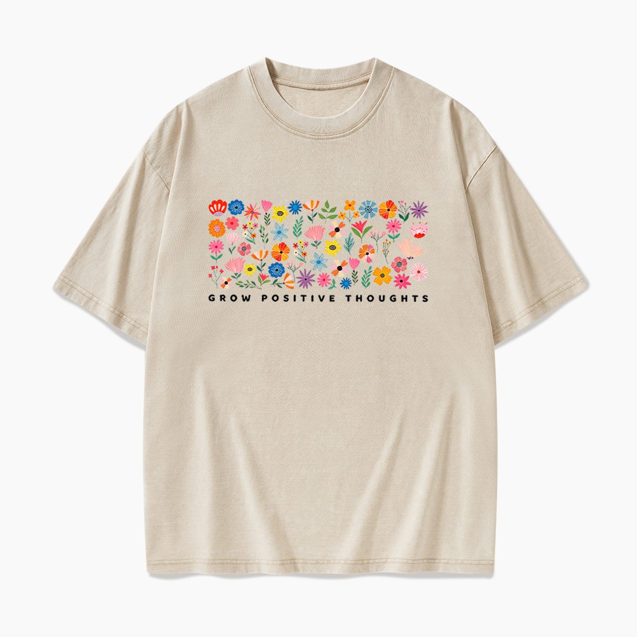 Grow Positive Thoughts Washed Tees