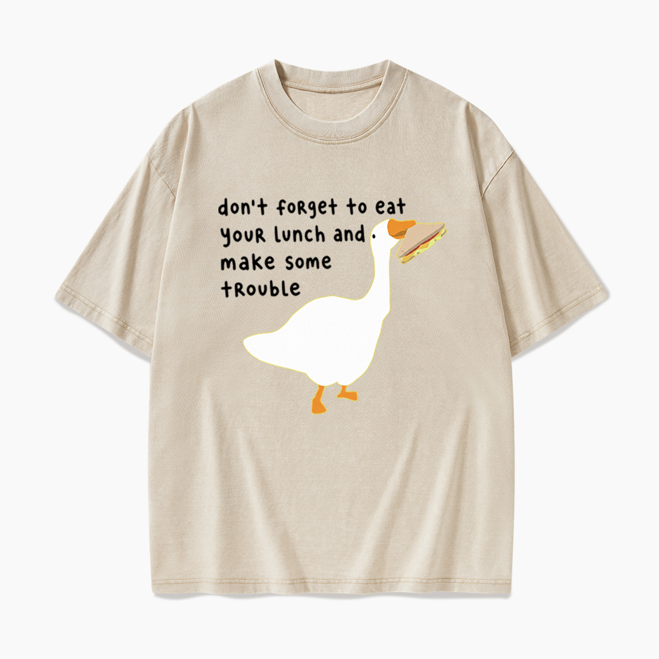 Don't Forget To Eat Your Lunch Washed Tees