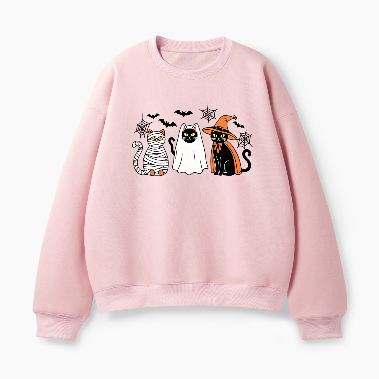 Black Cat Pumpkin Gothic Halloween Classic Sweatshirt