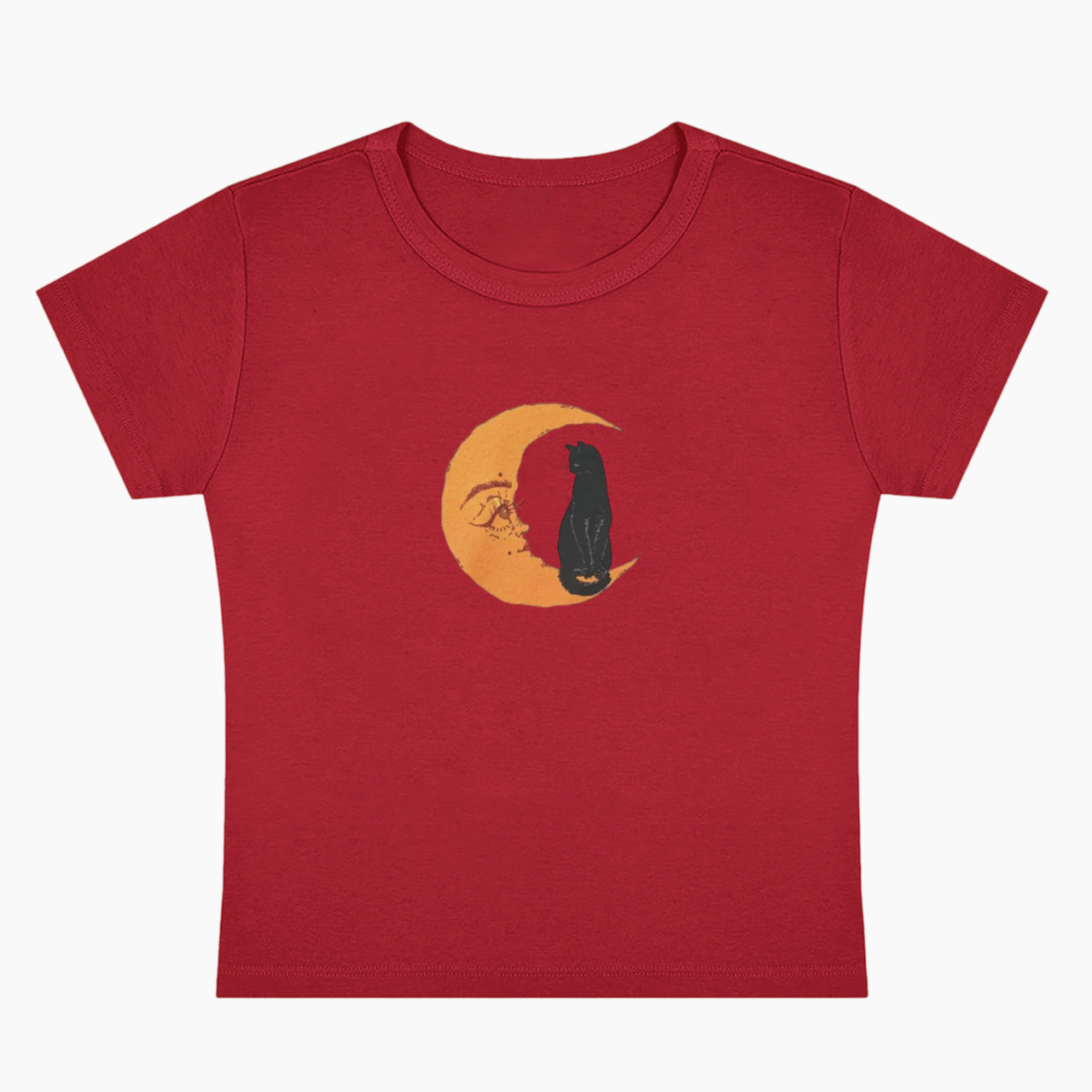 Black Cat Moon Baby Tee