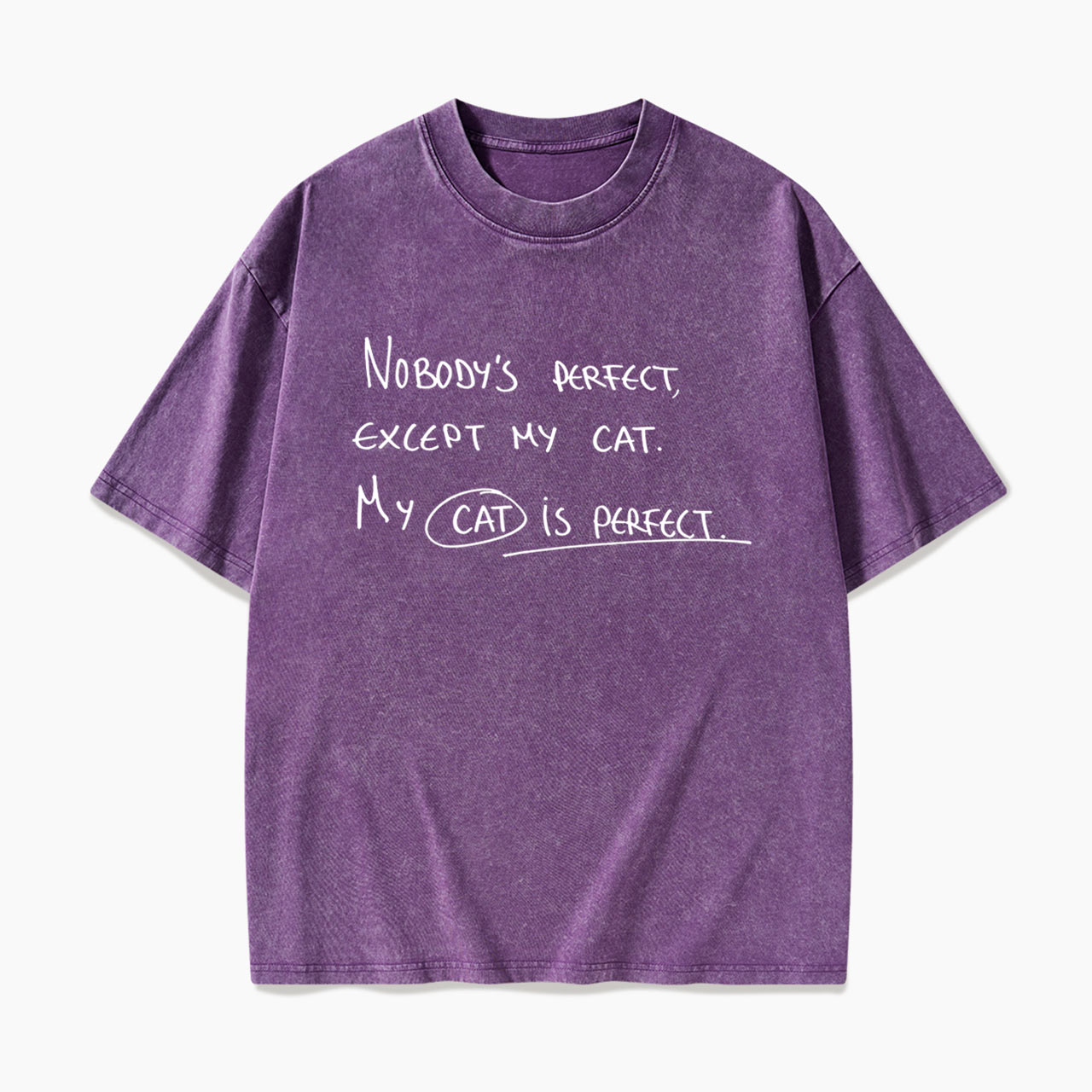 My Cat Is Perfect Washed Tees