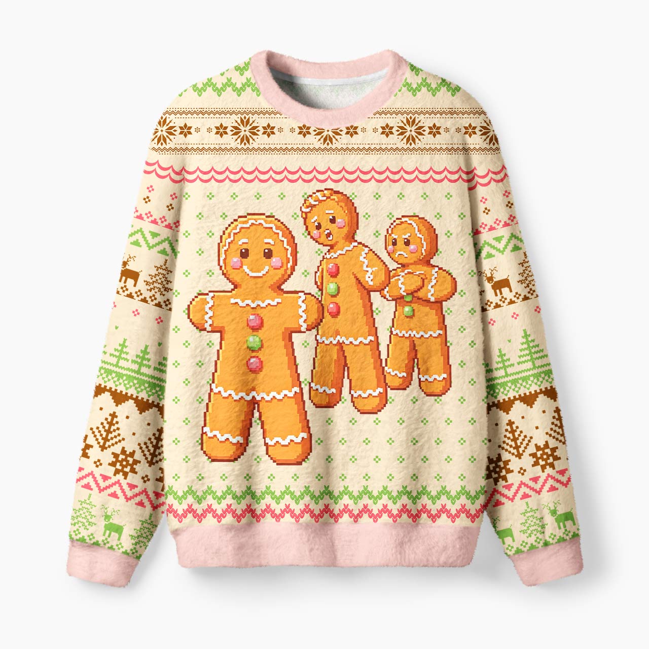 Distracted Gingerbread Man Christmas Mohair Sweatshirts