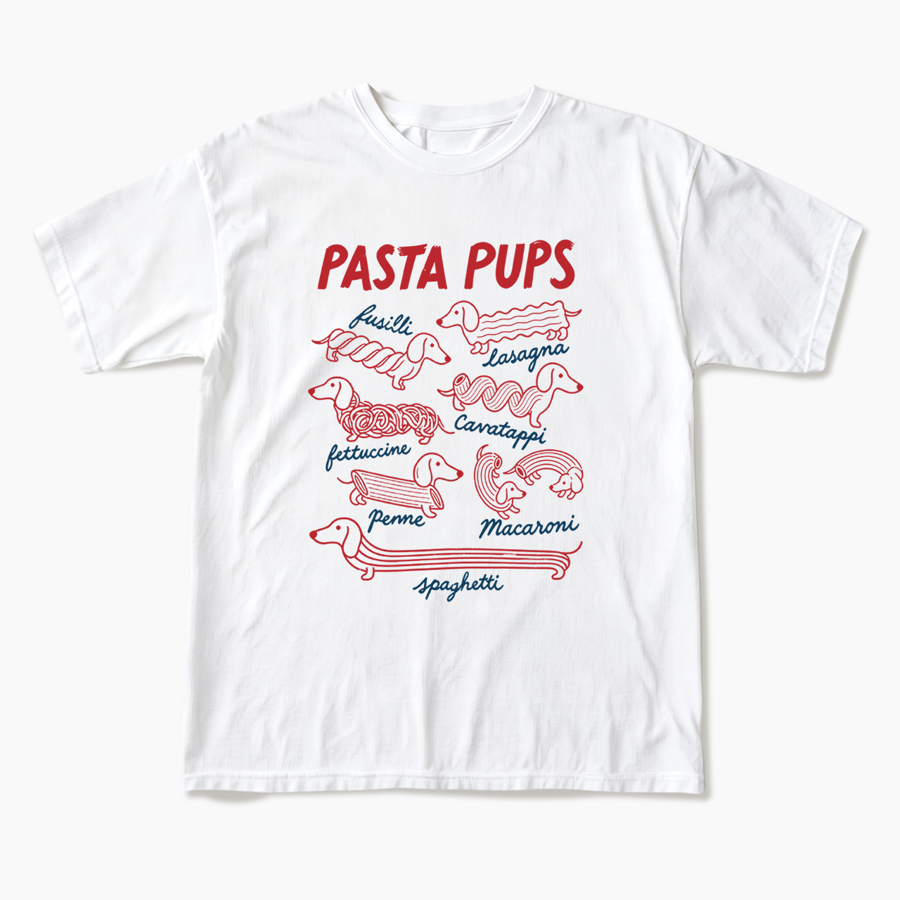 Pasta Pups Funny Dachshund Spaghetti T Shirts