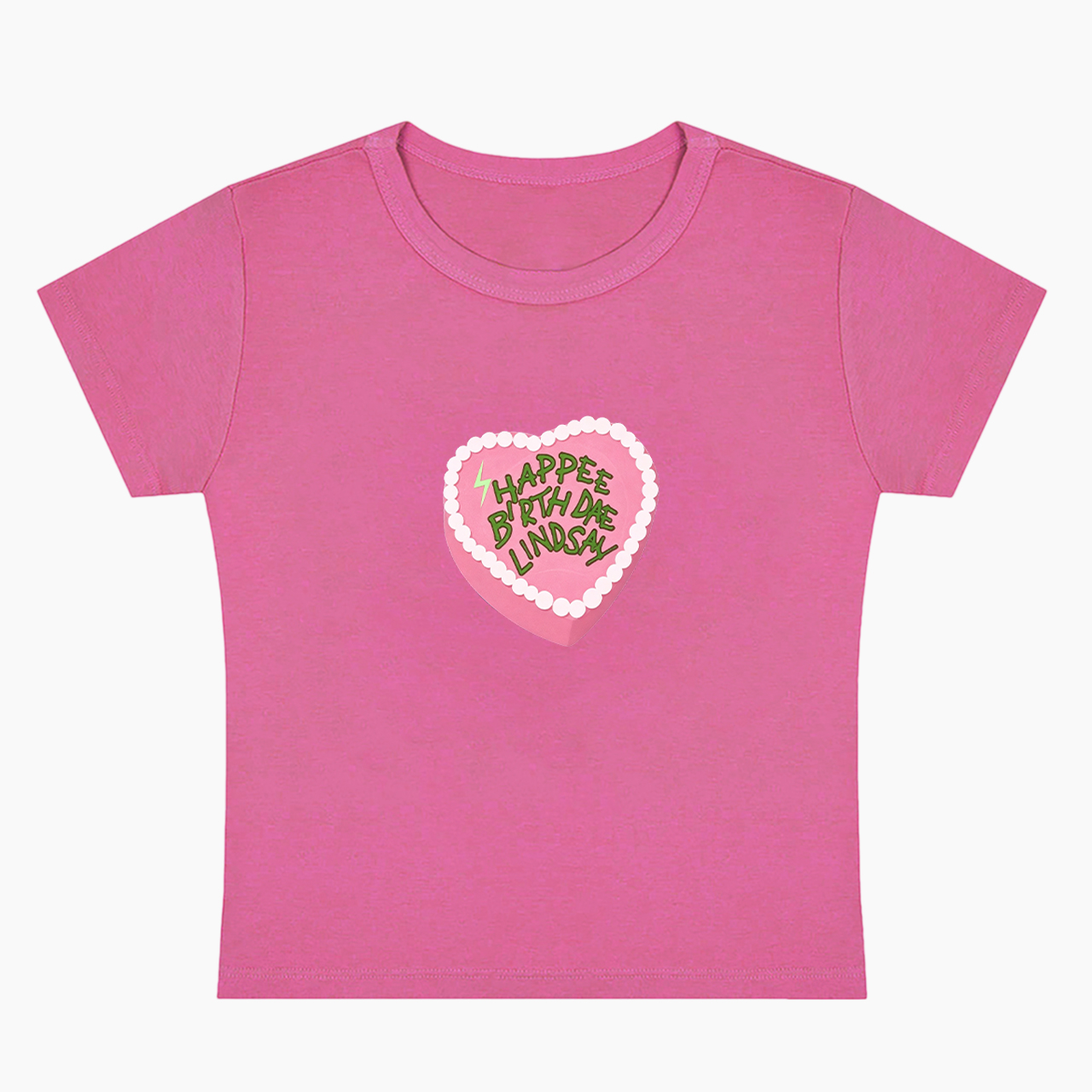 Personalized Name Happy Birthday Cake Baby Tee