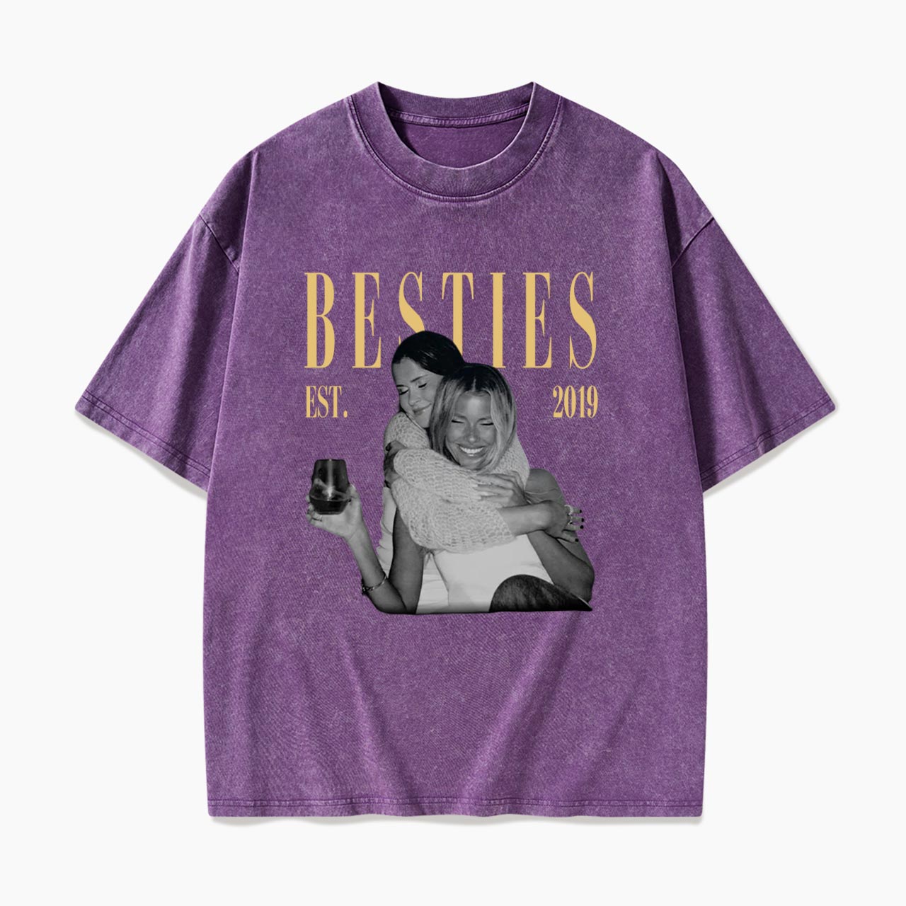 Personalized Bestie Washed Tees