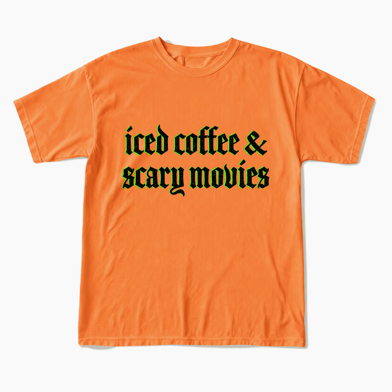 Iced Coffee and Scary Movies Halloween T Shirts