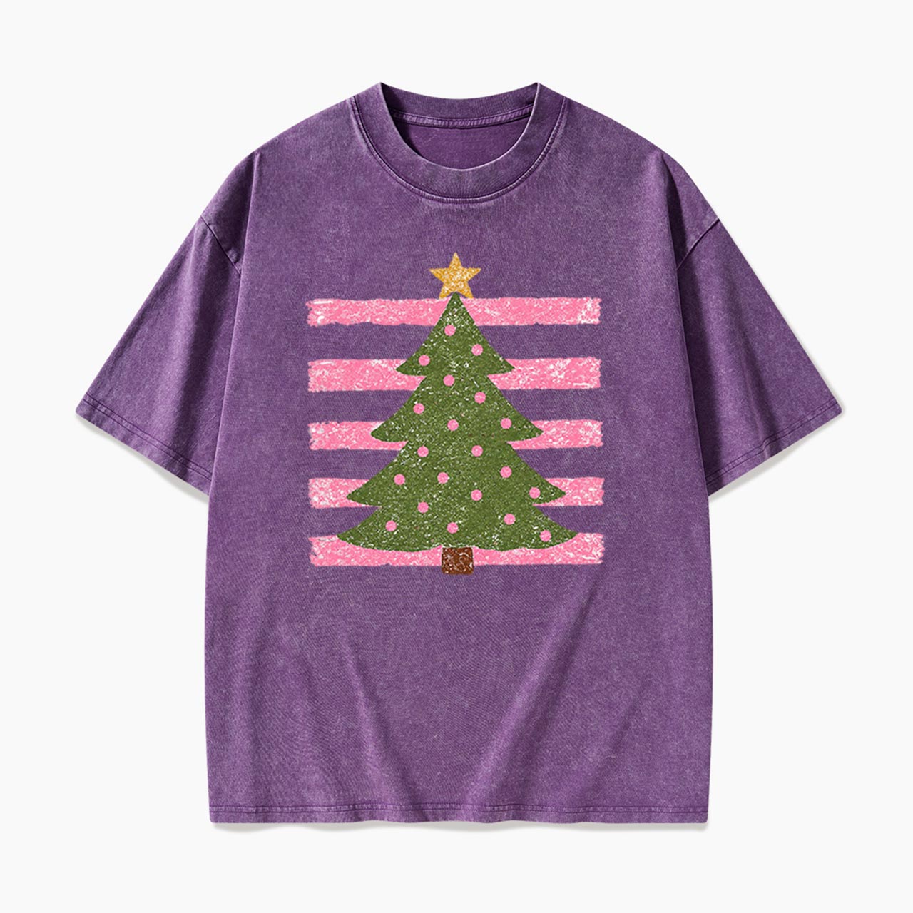Polkadot Christmas Tree Washed Tees