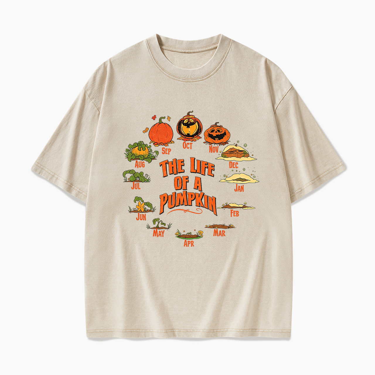 The Life of A Pumpkin Halloween Washed Tees