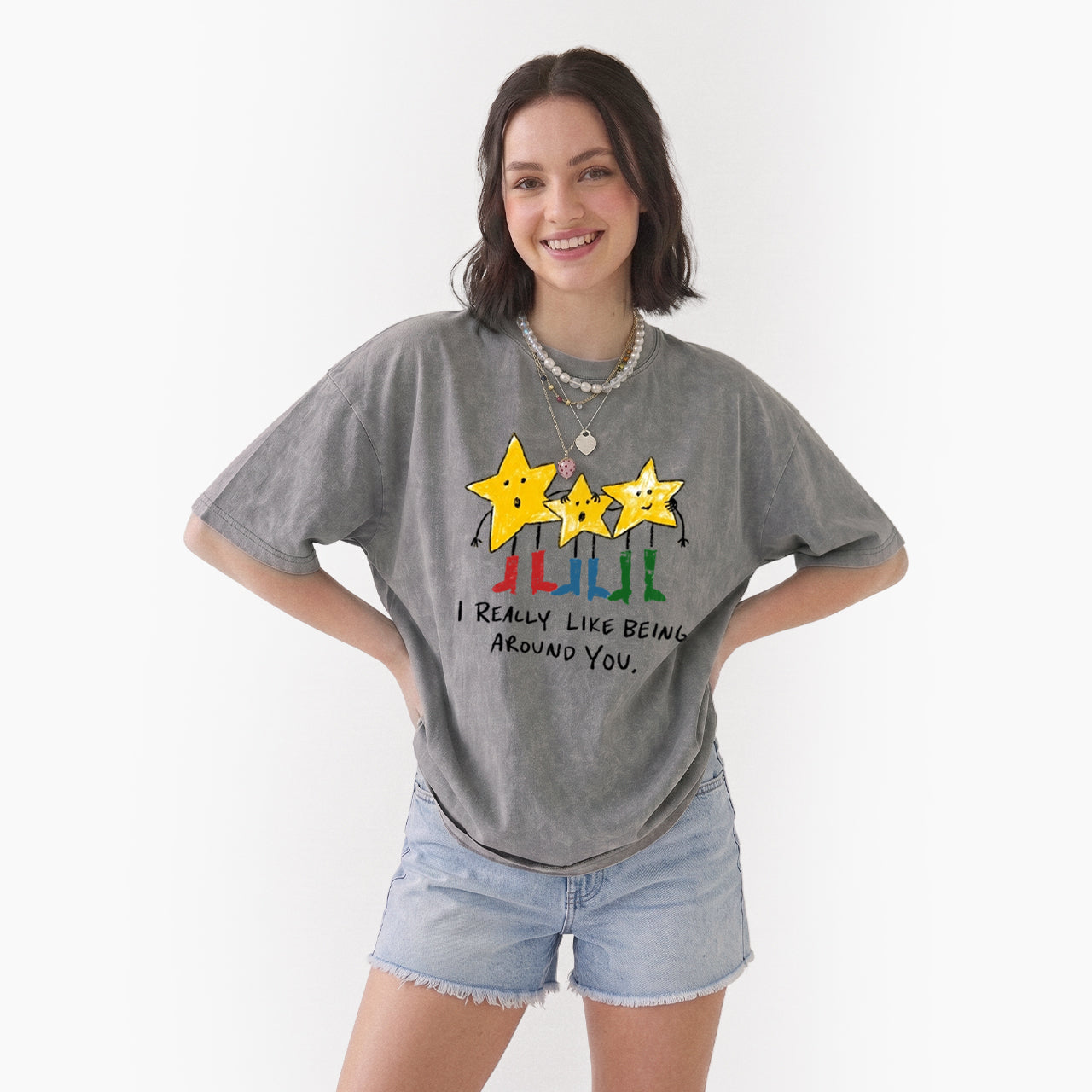 I Really Like Being Around You Washed Tees