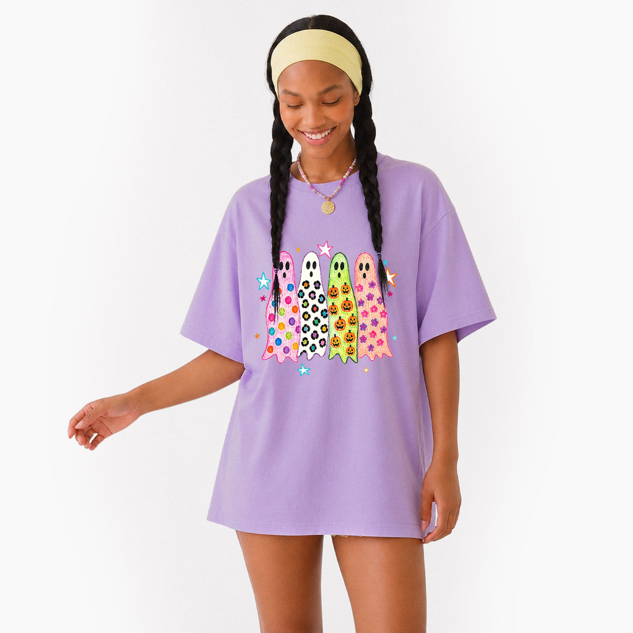 Colorful Leopard Ghost Halloween T Shirts