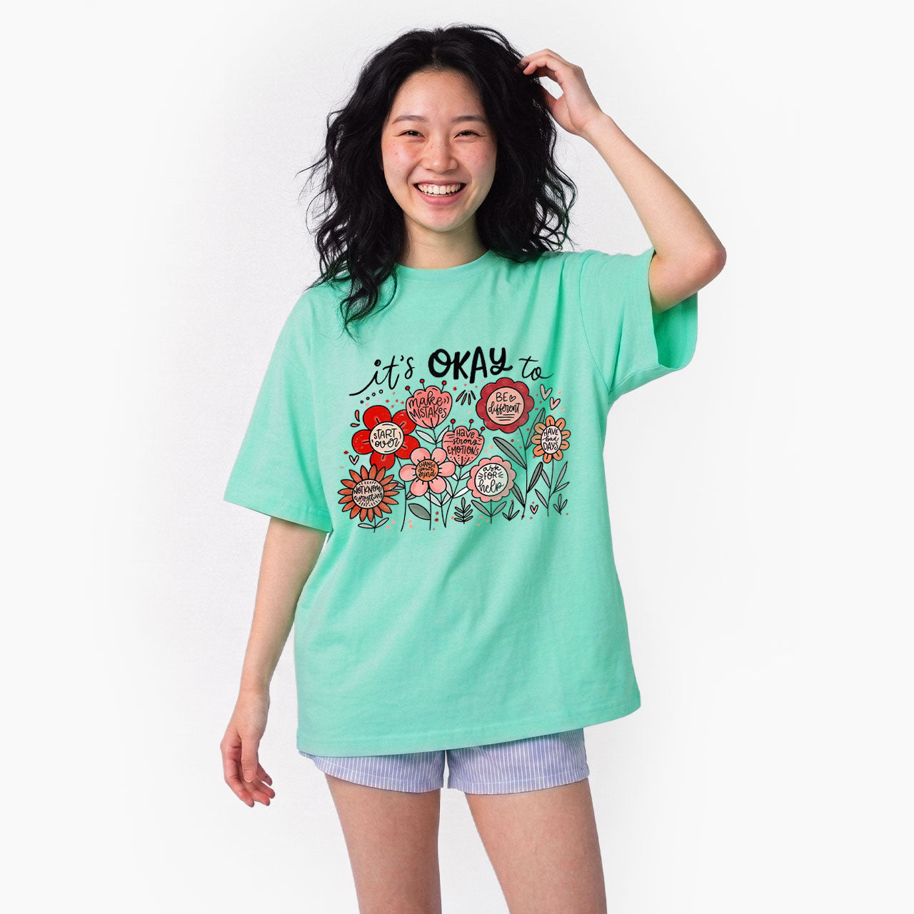 It's Okay to Boho Floral T Shirts