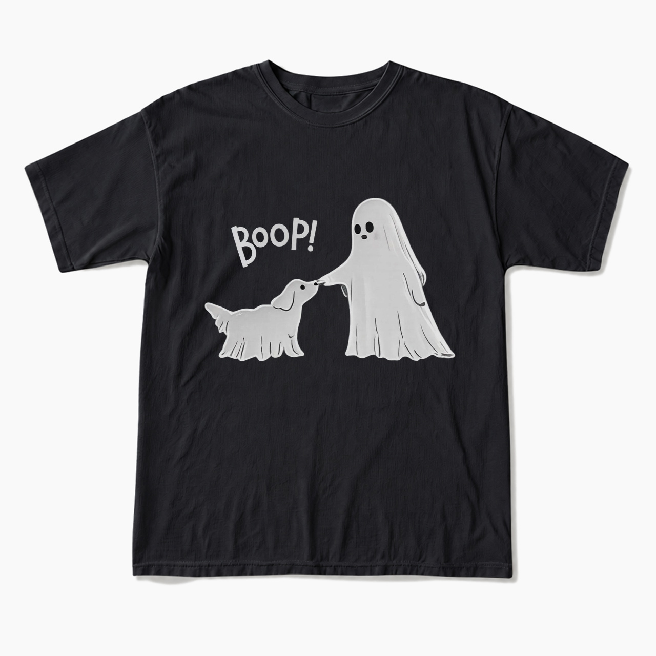 Boo-p Ghost Dog Halloween T Shirts