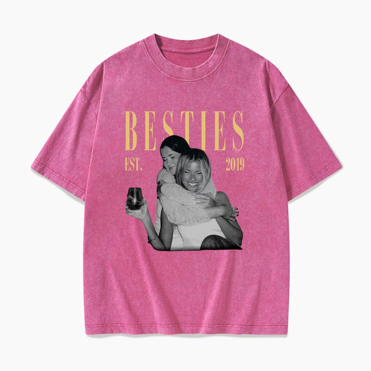 Personalized Bestie Washed Tees