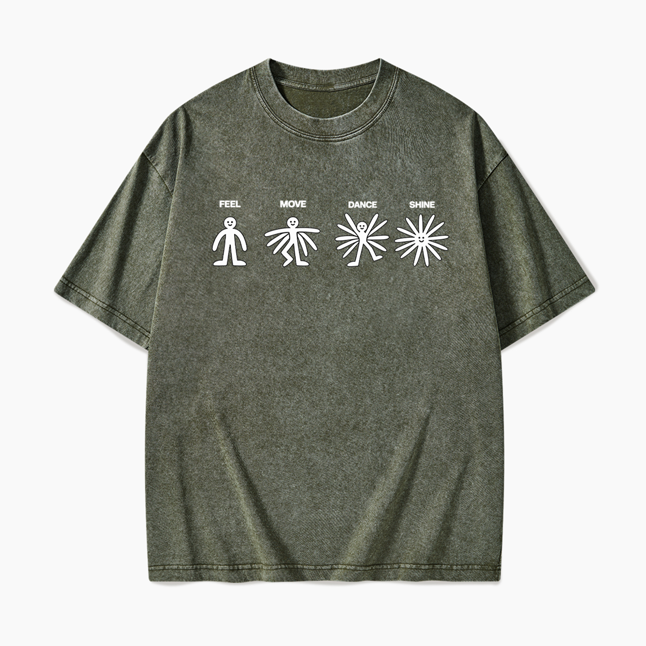 Feel Move Dance Shine Washed Tees