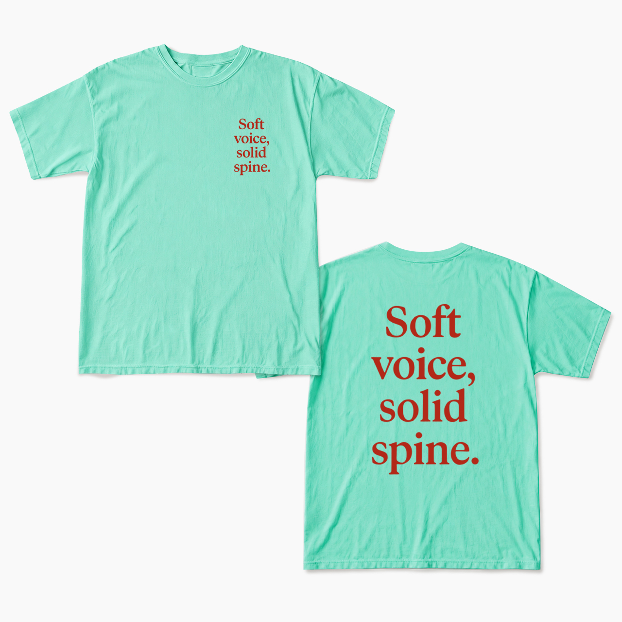 Soft Voice Solid Spine Two Sides T Shirts