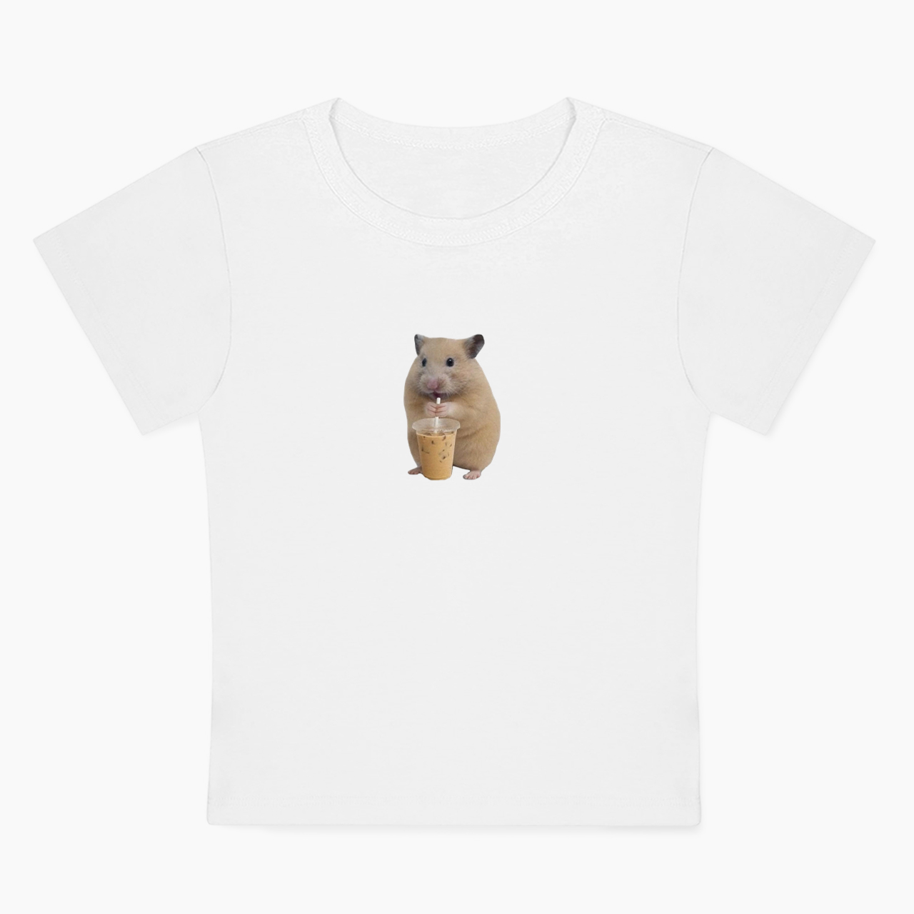 Sipping Hamster Iced Coffee Baby Tee