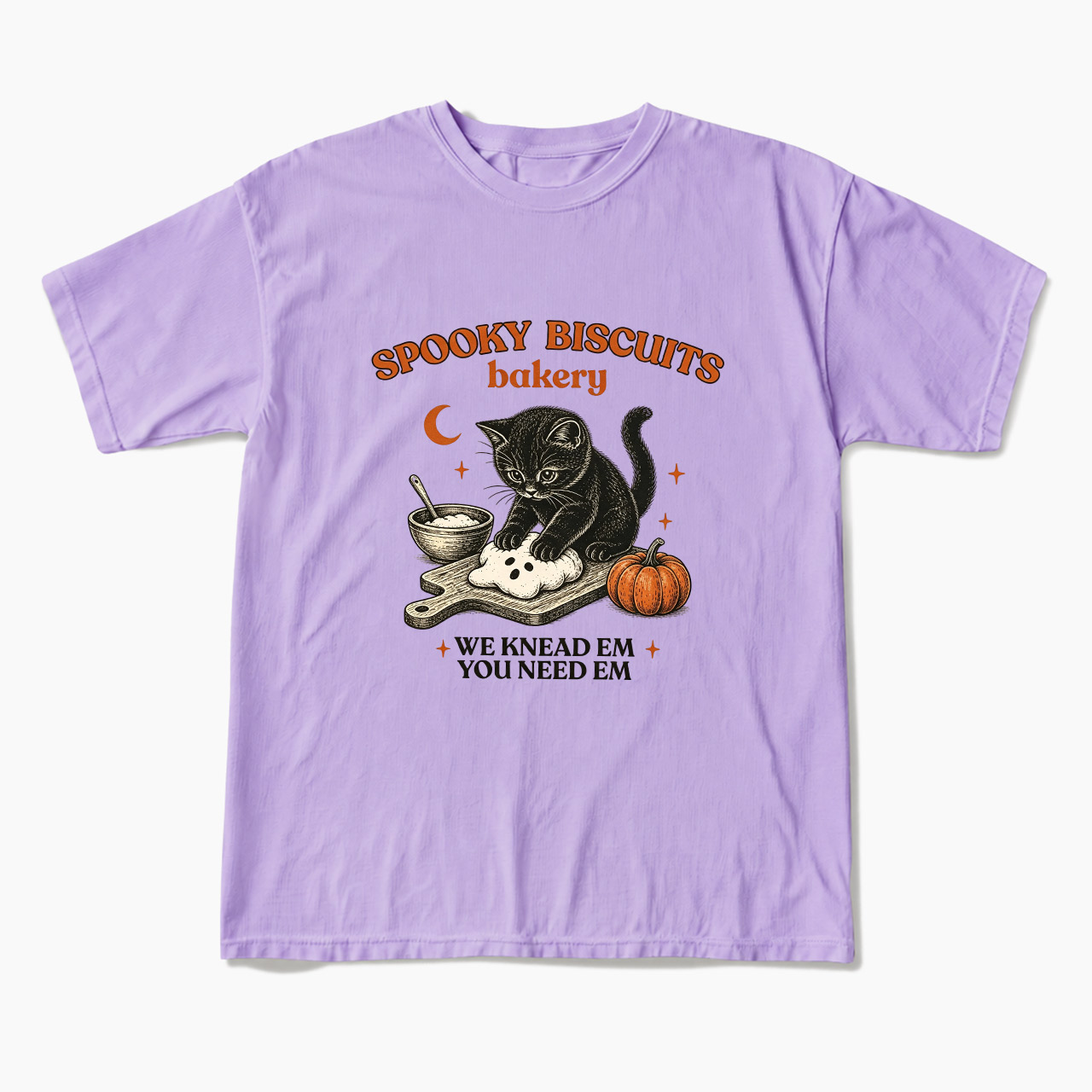 Spooky Biscuits Bakery Black Cat Halloween T Shirts