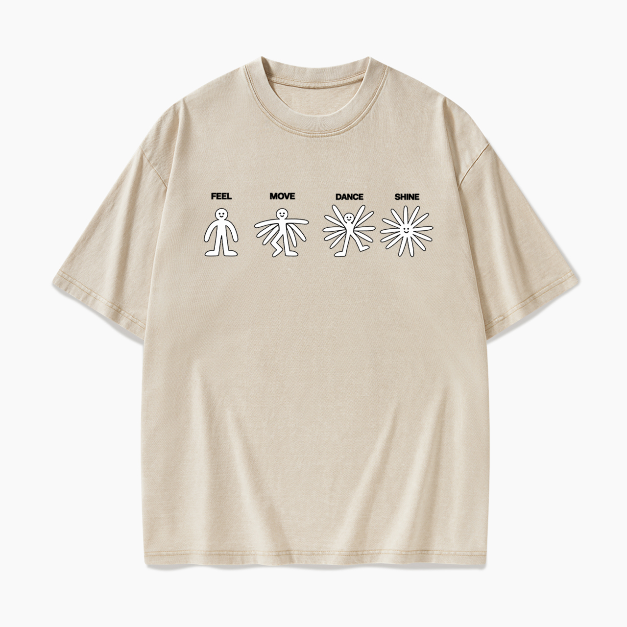 Feel Move Dance Shine Washed Tees