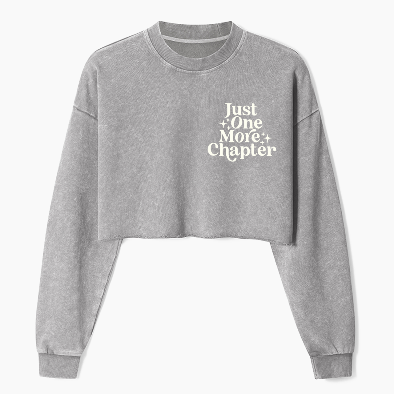 Just One More Chapter Crop Washed Sweatshirts