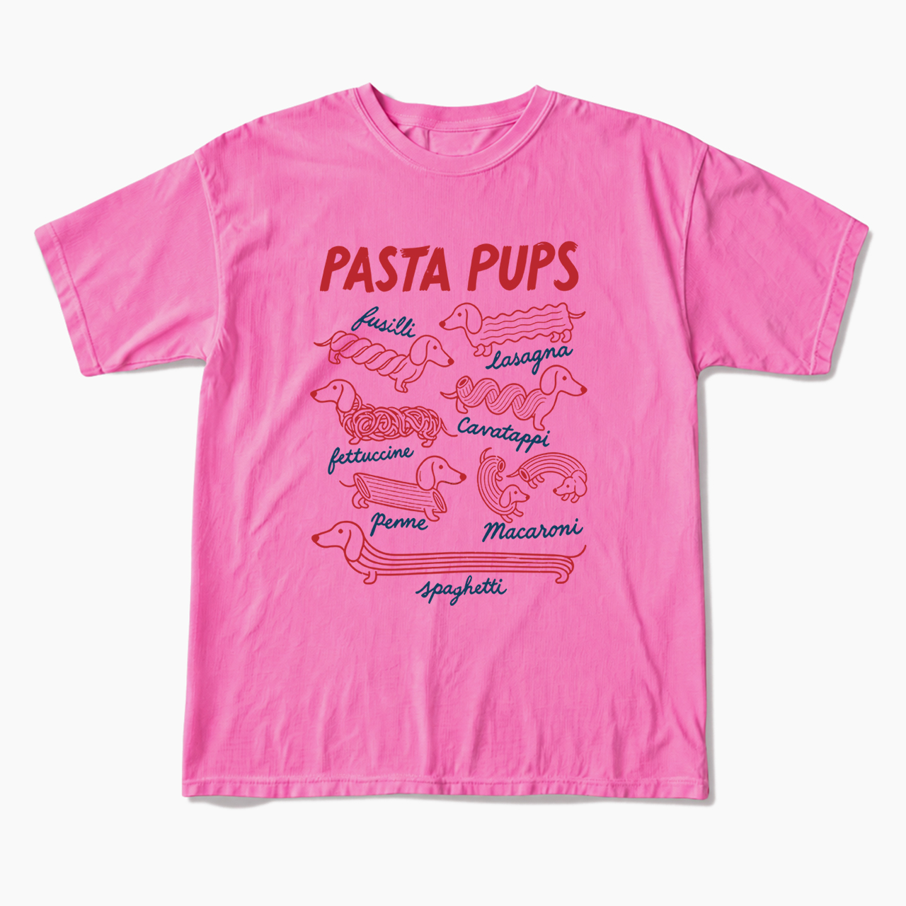Pasta Pups Funny Dachshund Spaghetti T Shirts