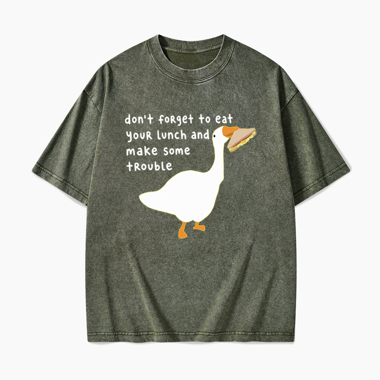 Don't Forget To Eat Your Lunch Washed Tees