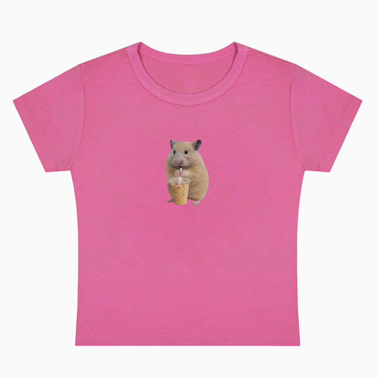 Sipping Hamster Iced Coffee Baby Tee