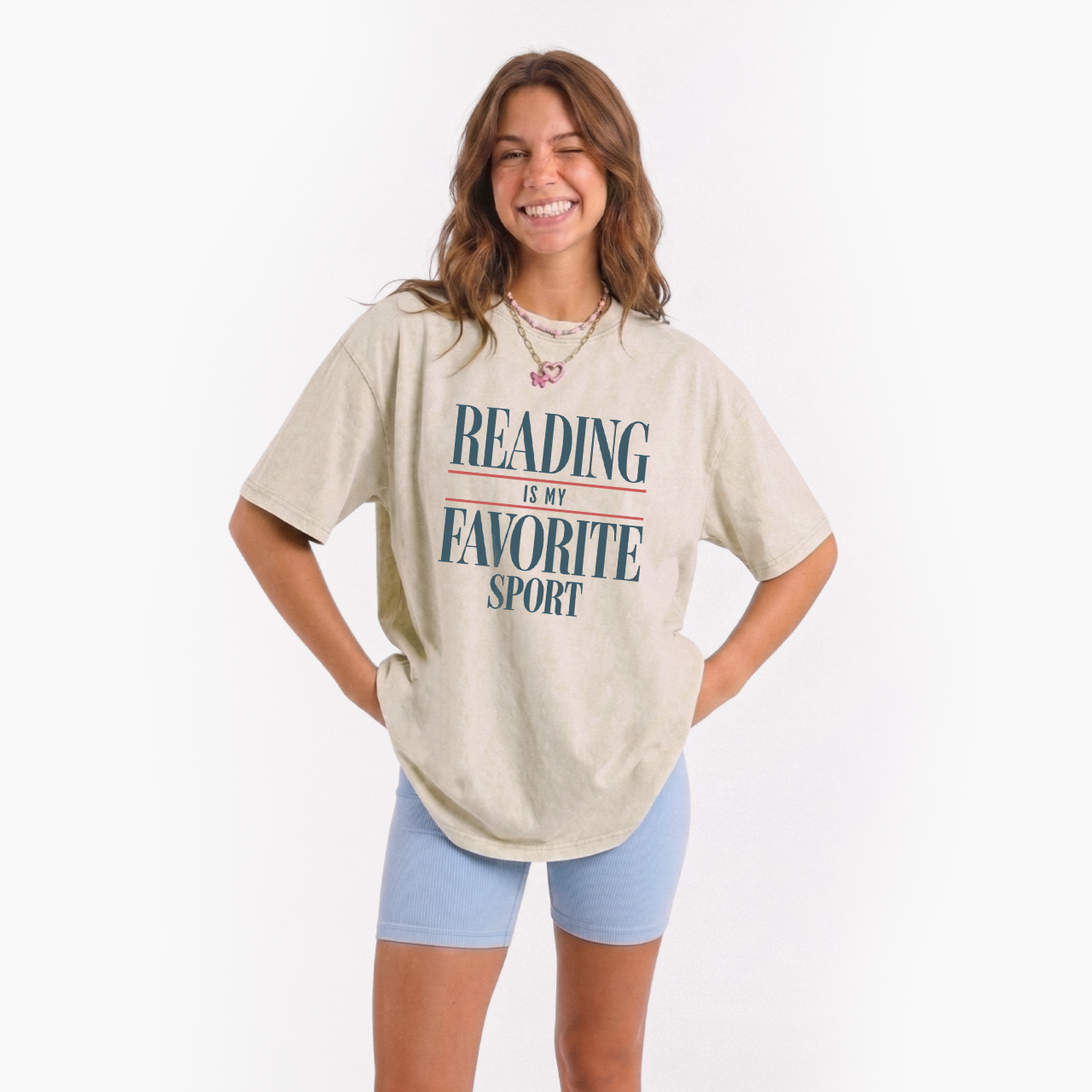 Vintage Reading Is My Favorite Sport Washed Tees