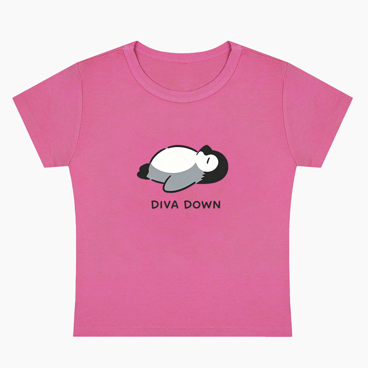 Diva Down Penguin Baby Tee