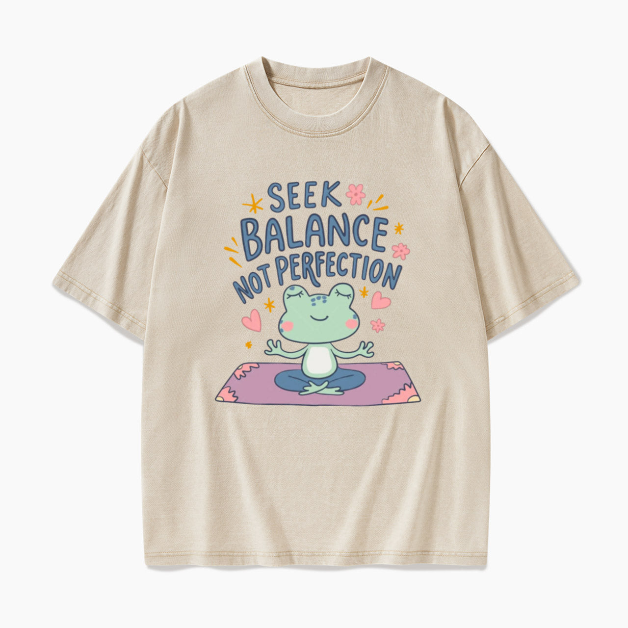 Seek Balance Not Perfection Washed Tees