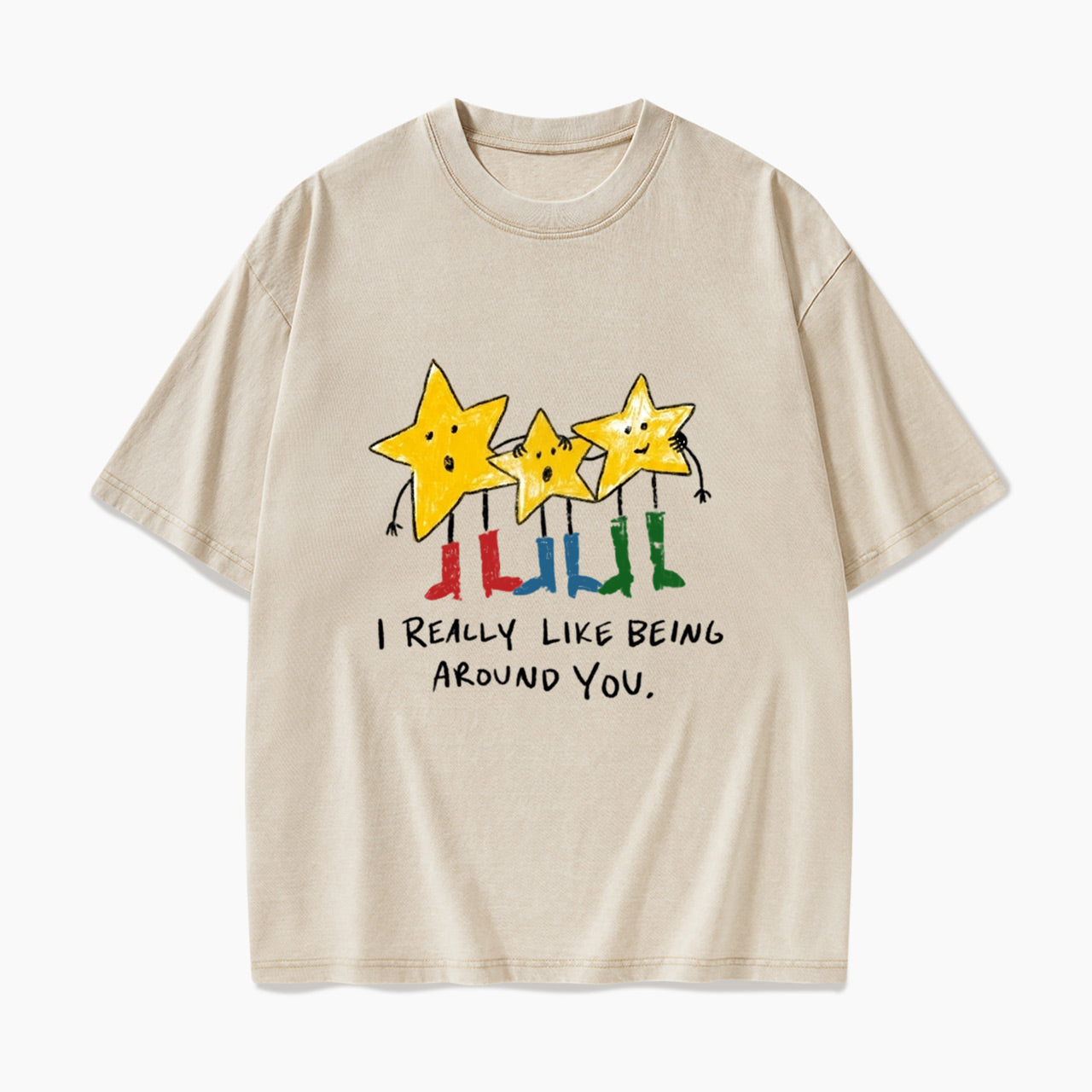 I Really Like Being Around You Washed Tees