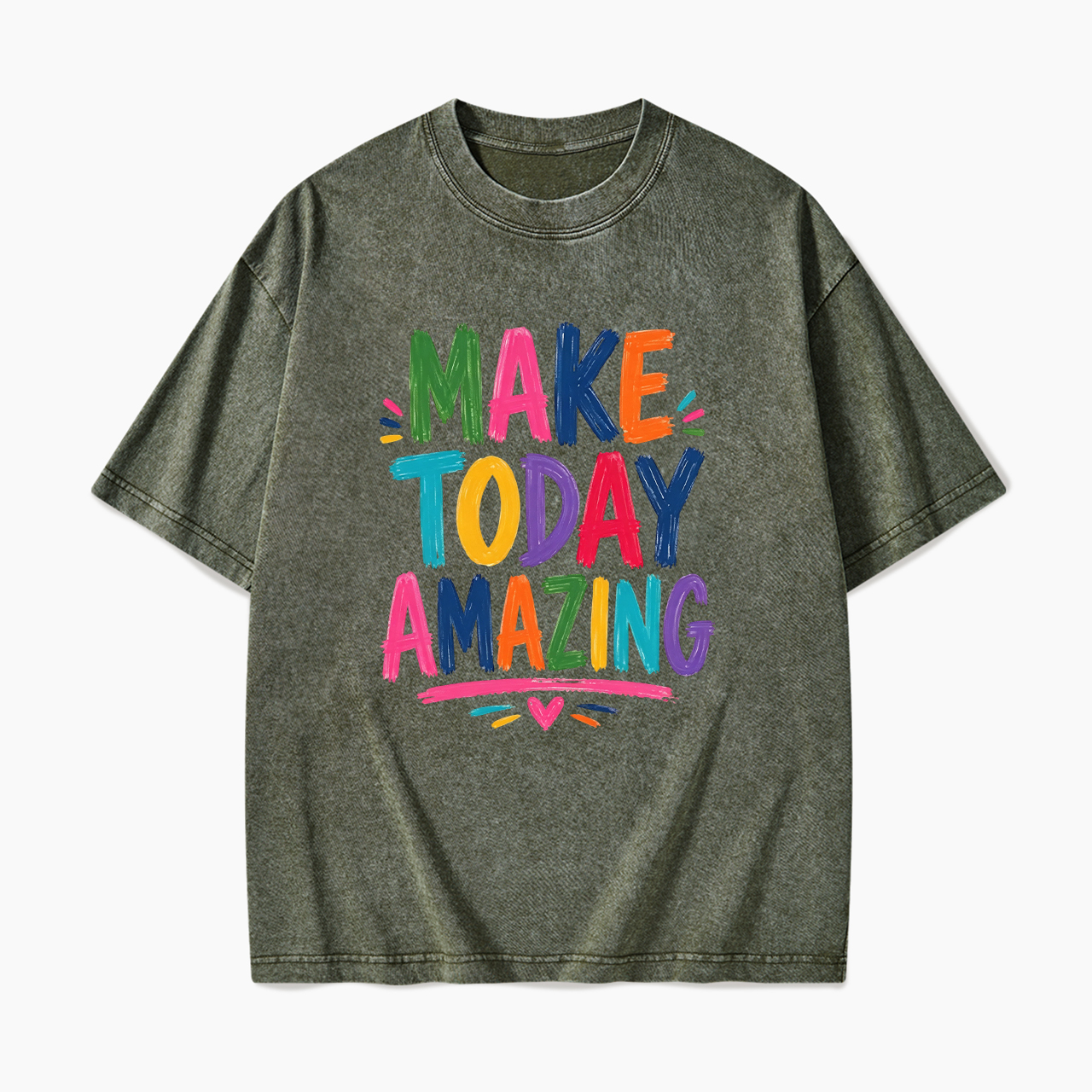 Make Today Amazing Motivational Washed Tees
