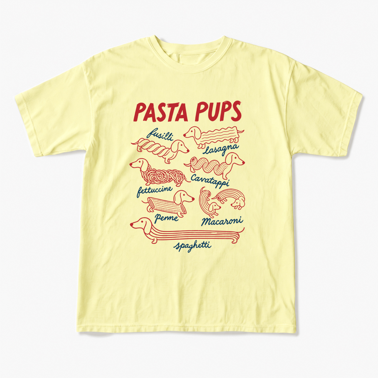 Pasta Pups Funny Dachshund Spaghetti T Shirts