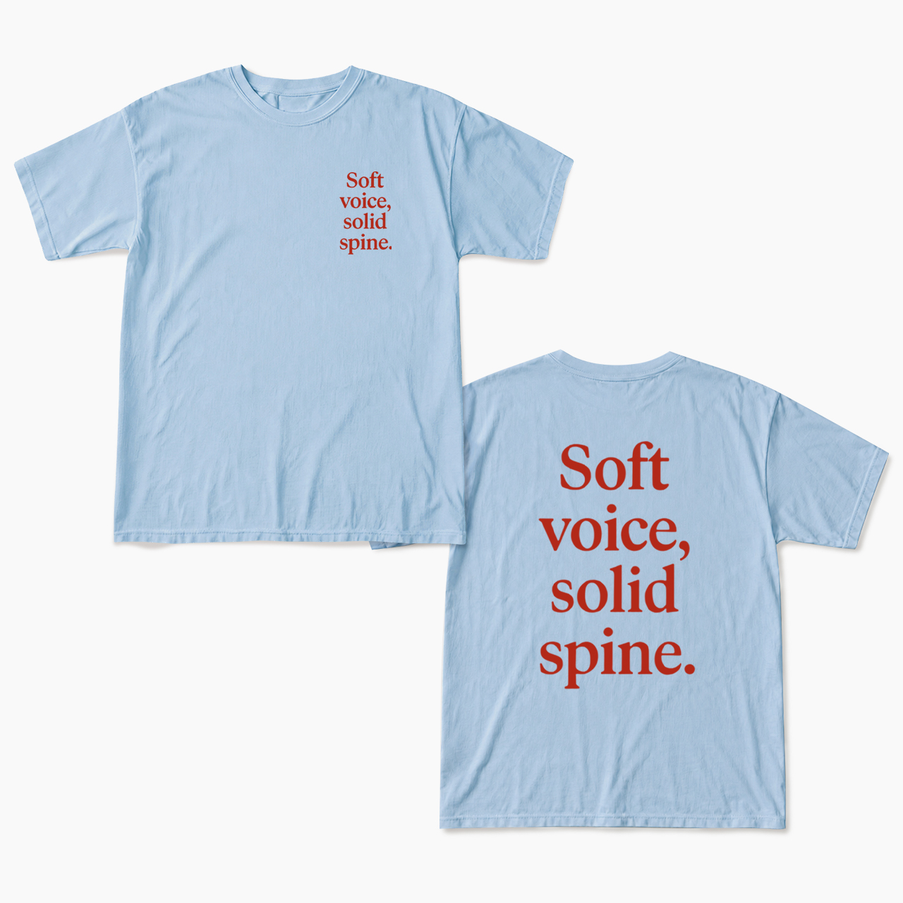 Soft Voice Solid Spine Two Sides T Shirts