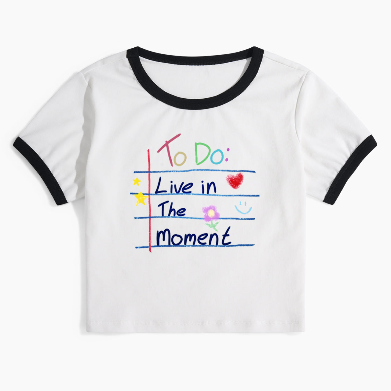 To Do Live in The Moment Ringer Tee