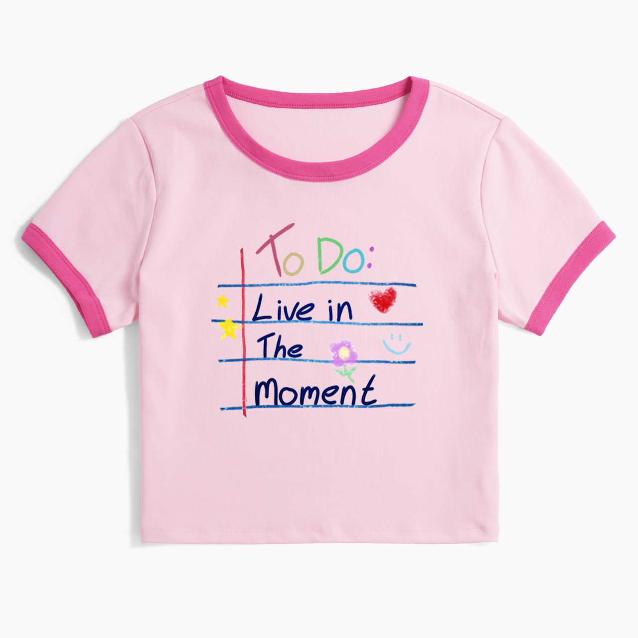 To Do Live in The Moment Ringer Tee