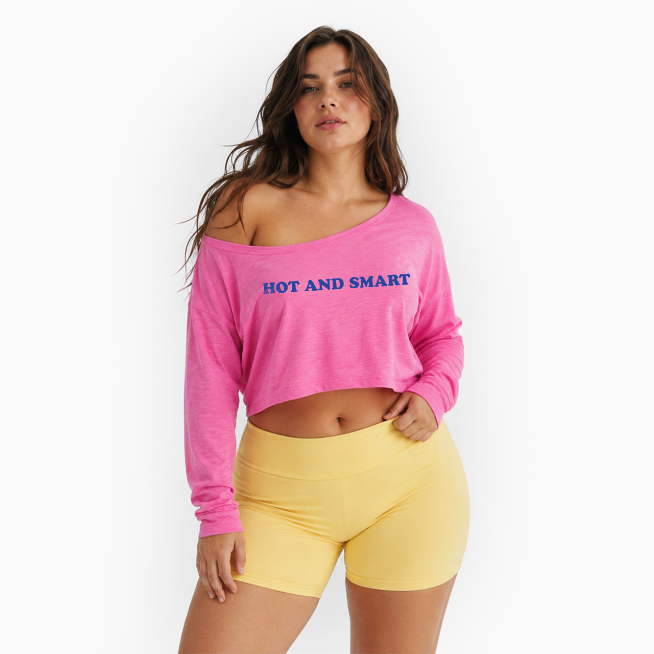 Hot And Smart Off Shoulder Long Sleeve Crop Top