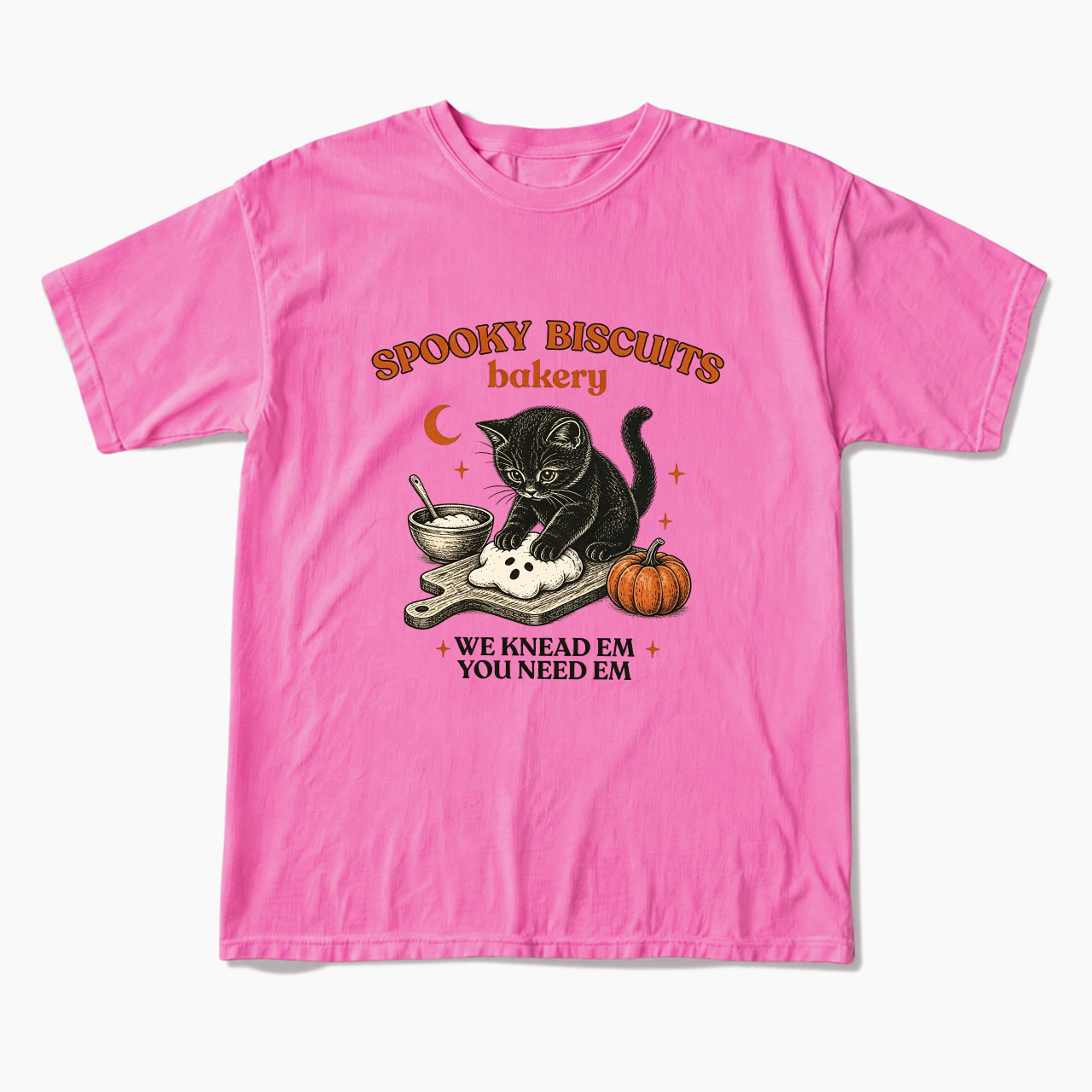 Spooky Biscuits Bakery Black Cat Halloween T Shirts
