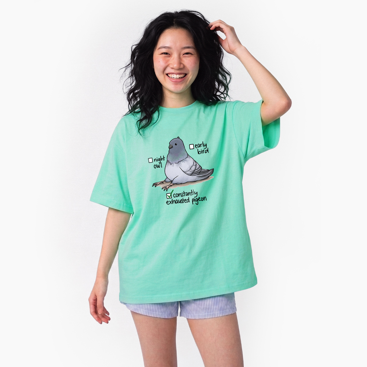 Constantly Exhausted Pigeon T Shirts